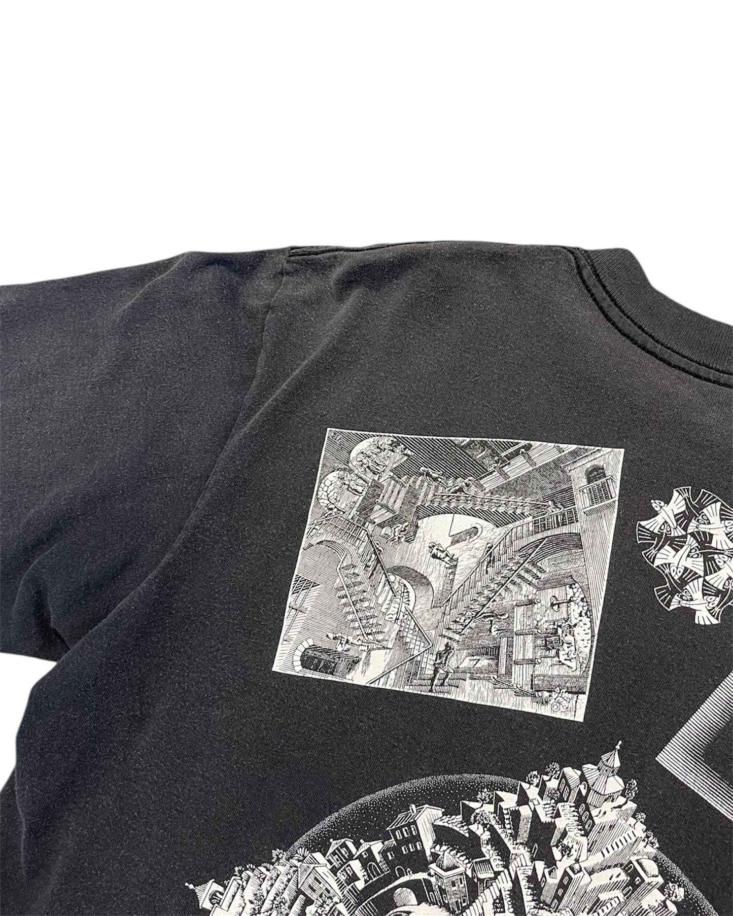 Vintage M.C Escher Art AOP Shirt Size Large