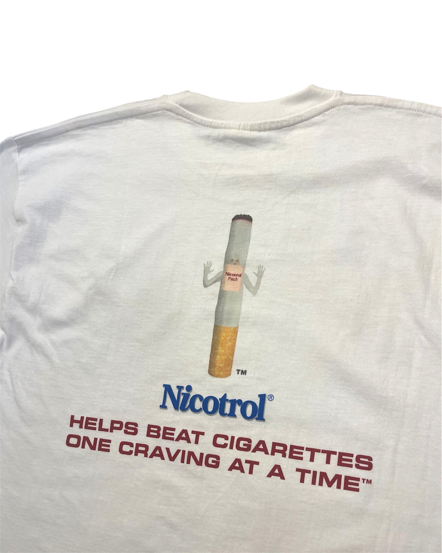 Vintage Nicotrol Anti-Smoking Cigarette Promo Shirt Size Large