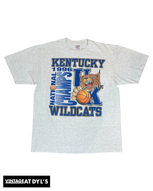 Vintage 1996 University Of Kentucky Wildcats Basketball National Championship Shirt Size XL