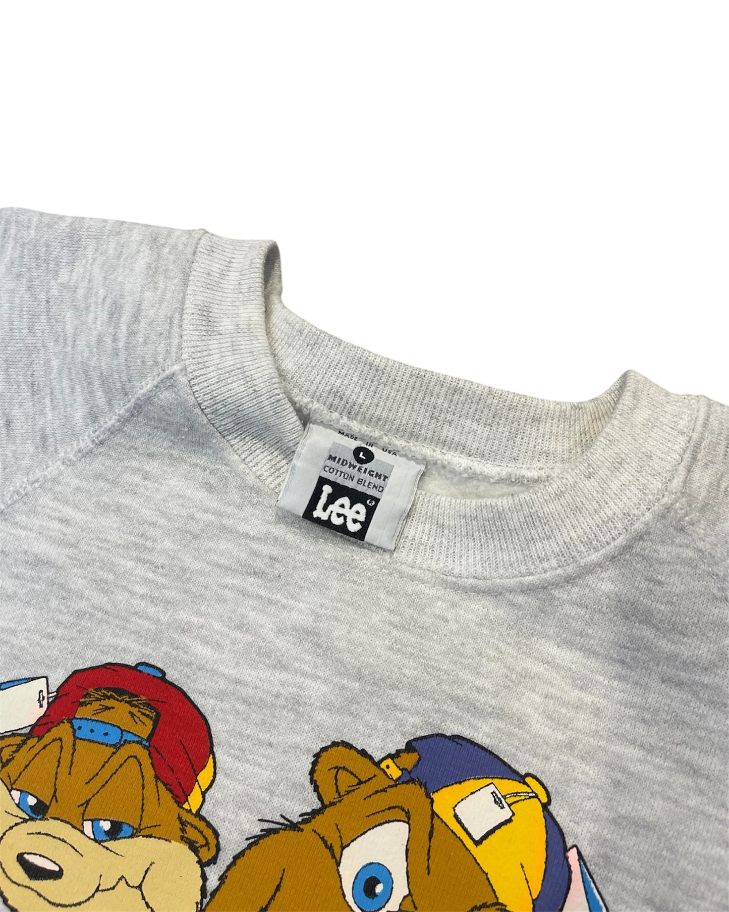 Vintage Hip-Hop Bears Cartoon Crewneck Size Large