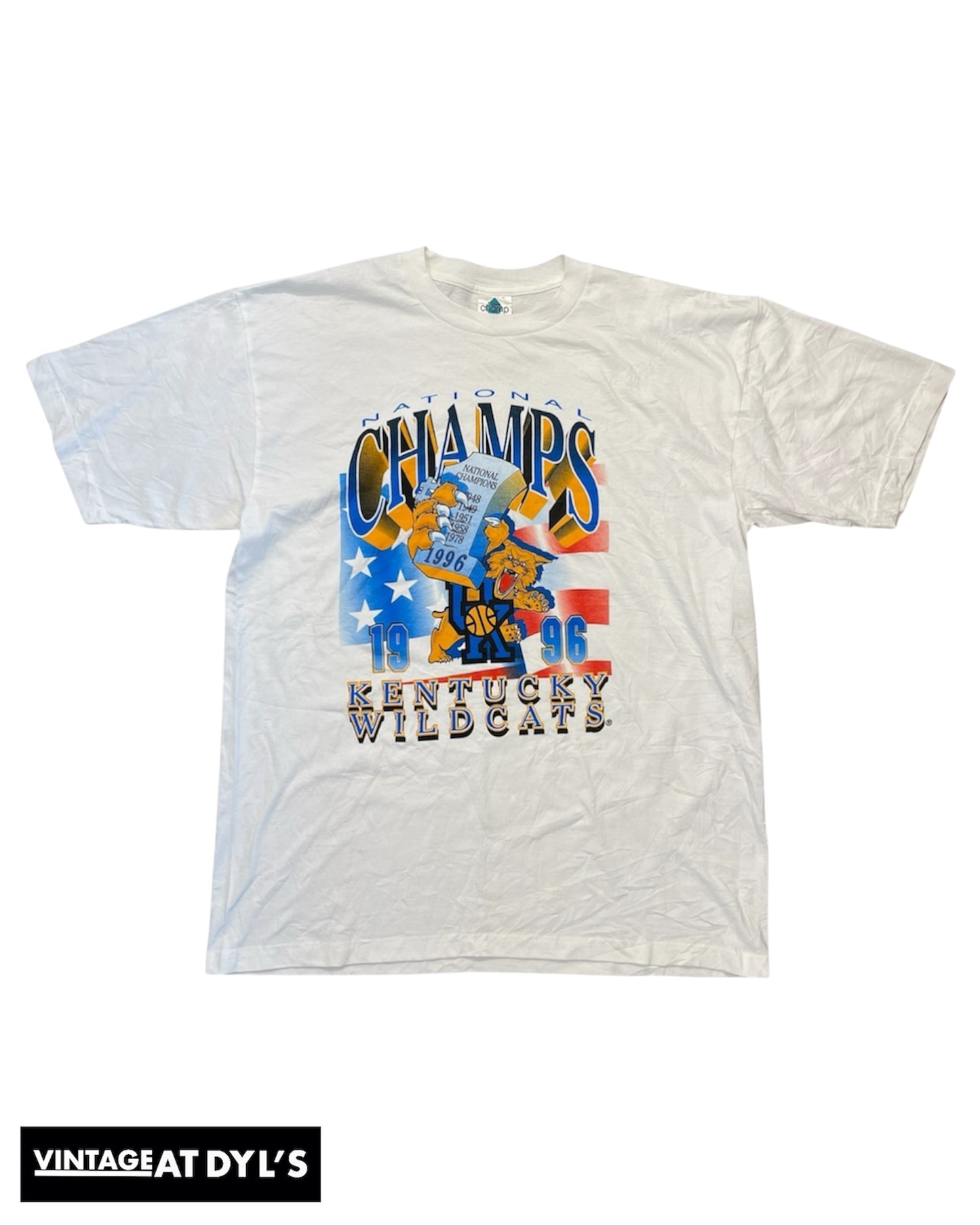 Vintage 1996 Kentucky Wildcats National Championship Shirt Size XL