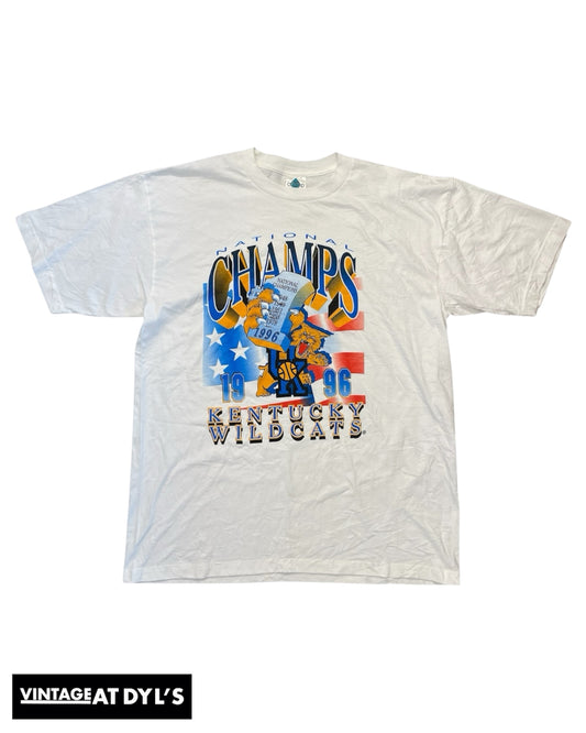Vintage 1996 Kentucky Wildcats National Championship Shirt Size XL
