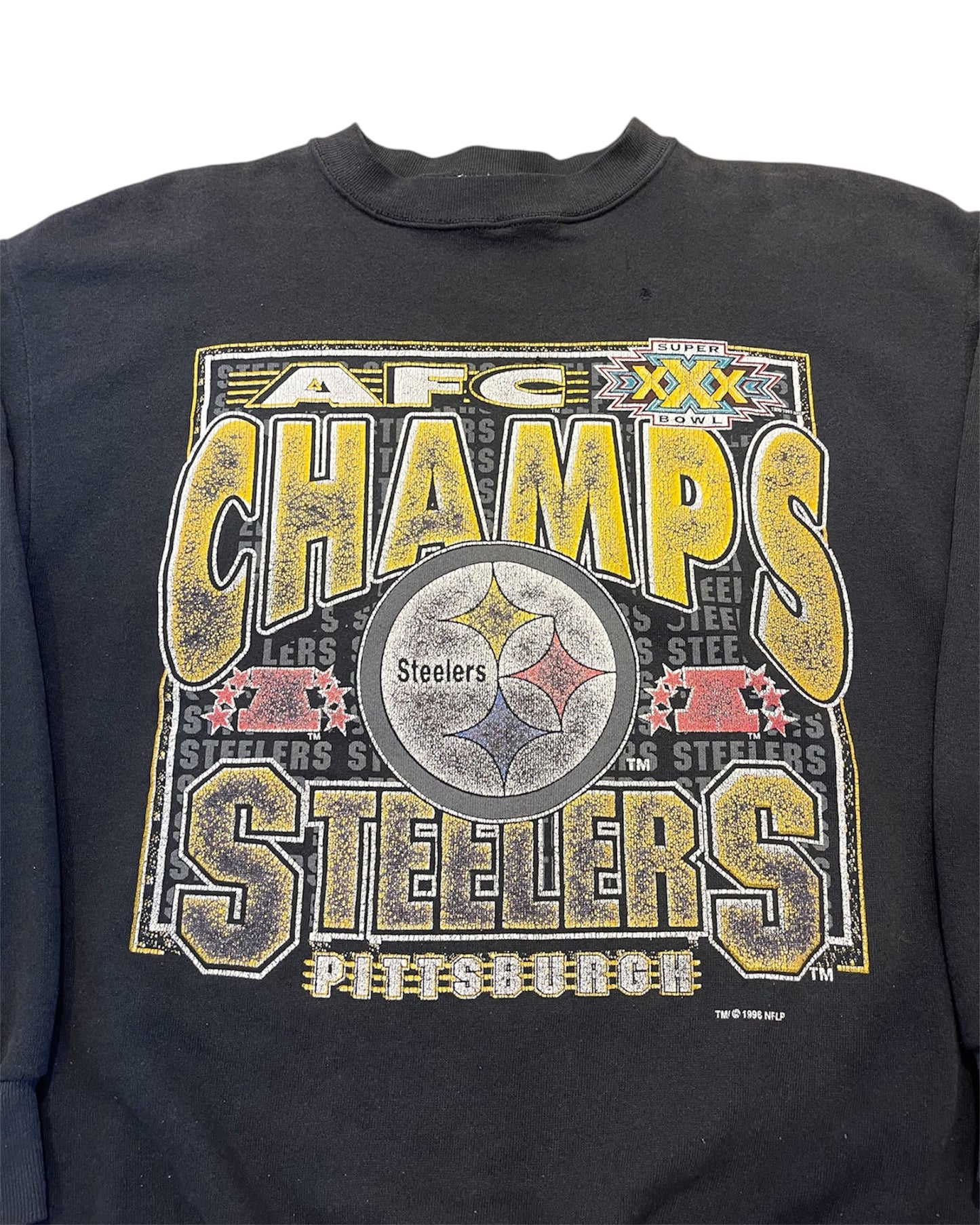 Vintage 1996 Pittsburgh Steelers AFC Champions Crewneck Size Large