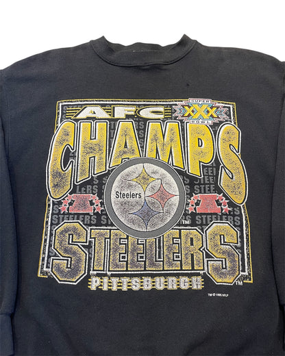 Vintage 1996 Pittsburgh Steelers AFC Champions Crewneck Size Large