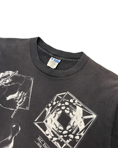 Vintage M.C Escher Art AOP Shirt Size Large