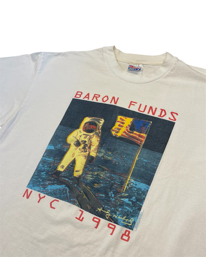 Vintage 1998 Andy Warhol Moonwalk Baron Funds Art Shirt Size XL