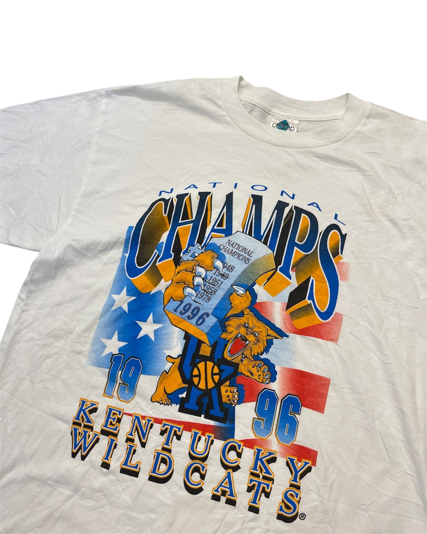 Vintage 1996 Kentucky Wildcats National Championship Shirt Size XL