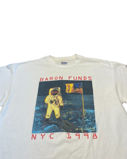 Vintage 1998 Andy Warhol Moonwalk Baron Funds Art Shirt Size XL