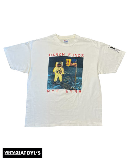 Vintage 1998 Andy Warhol Moonwalk Baron Funds Art Shirt Size XL