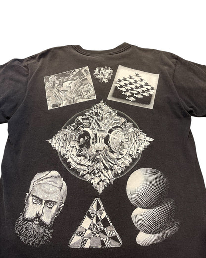 Vintage M.C Escher Art AOP Shirt Size Large